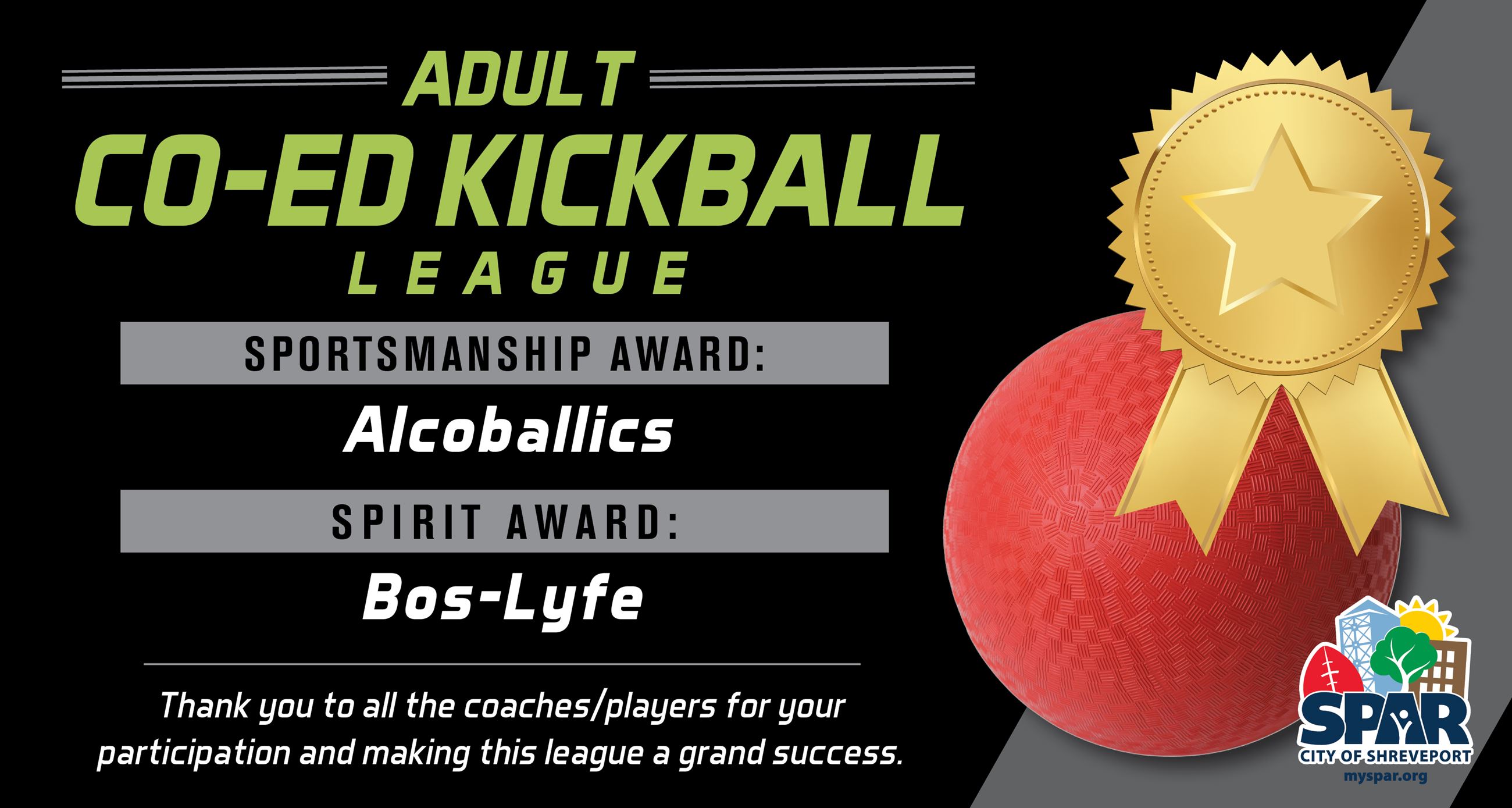 2021 Adult league Kickball Awards 2021 Adult league Kickball Awards