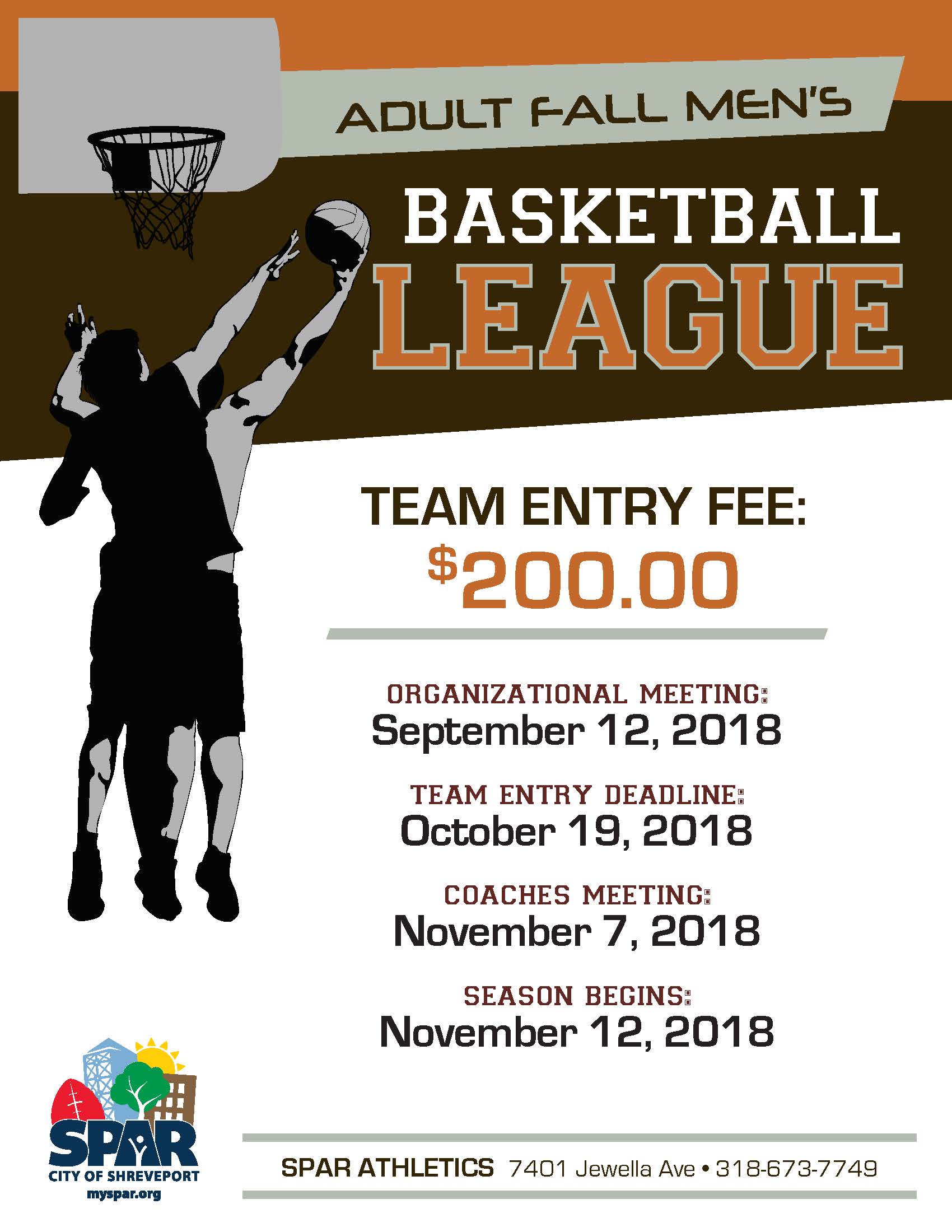 2018 SPAR Athletic - Mens Fall Basketball league