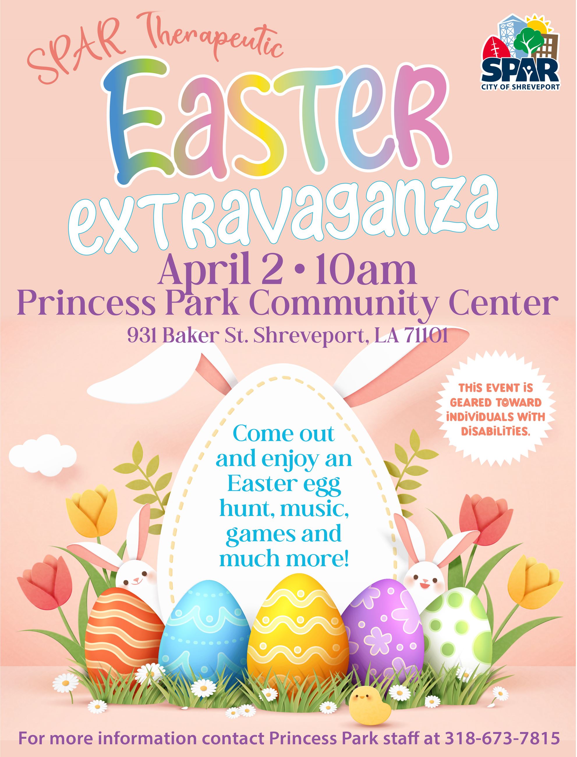 2026 0402 CC-PP Therapeutic Easter Extravaganza flyer